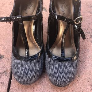 Black and Grey High Heels